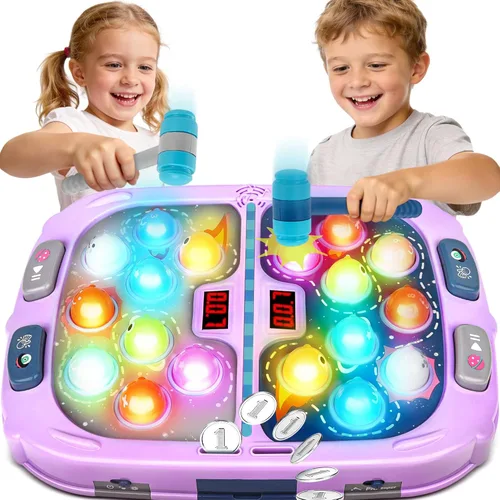 Miniatura 10 de Whack A Topo, juego interactivo de Pound a Topo, juguetes para niños de más de 4 años, juego de topo para niños pequeños, juguetes educativos Azul
