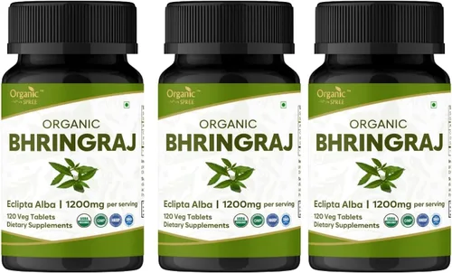 Miniatura 10 de ORGANIC SPREE Bhringraj 120 Tabletas - Suplemento orgánico USDA Bhringraj (Eclipta alba), apoya la nutrición del cabello*