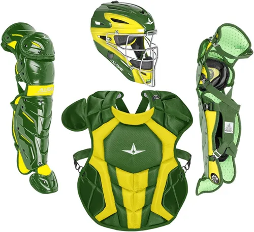 Miniatura 13 de All-Star Eje S7 de 9 a 16 años – Kit de equipo de captura de béisbol (incluye casco, protector de pecho, protectores de piernas), cumple con NOCSAE
