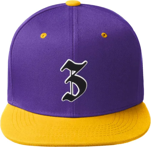 Miniatura 95 de Daxton Gorra clásica con visera de billete plano con letras del alfabeto inglés antiguo de la A a la Z