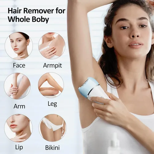 Miniatura 6 de Depiladora para mujeres, depiladora 6 en 1, afeitadora, maquinilla de afeitar, cepillo facial, masaje facial y exfoliante corporal, depilación