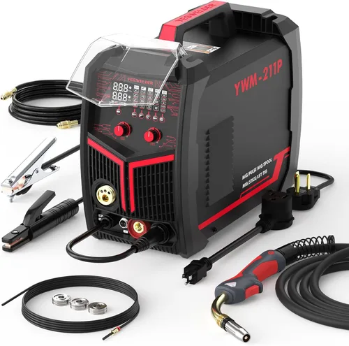 Miniatura 8 de YESWELDER 200Amp Soldador de Aluminio MIG YWM-200, Máquina de Soldadura MIG Multi Proceso TIG Lift Stick Flux Cord de 110/220V de Doble Voltaje