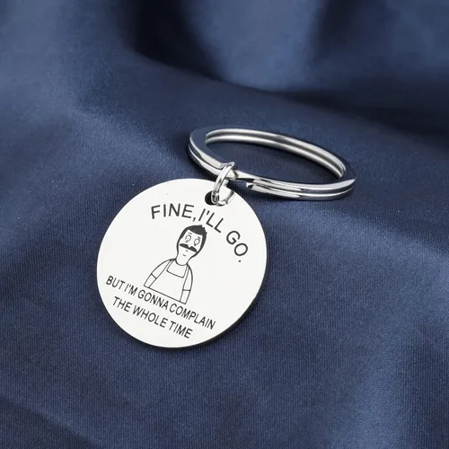 Miniatura 5 de TGBJE Bob, regalo de los fans de Bob's Gift Belcher Gift I'll Go But I'm Gonna Quplain The Whole Time Llavero de los fanáticos del juego
