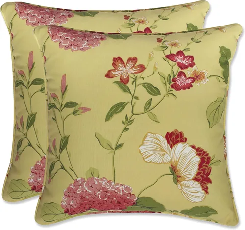 Miniatura 46 de Pillow Perfect - Cojines decorativos florales brillantes para interiores/exteriores, 2 unidades, lumbar - 11.5 x 18.5 pulgadas, verde/rojo Zoe