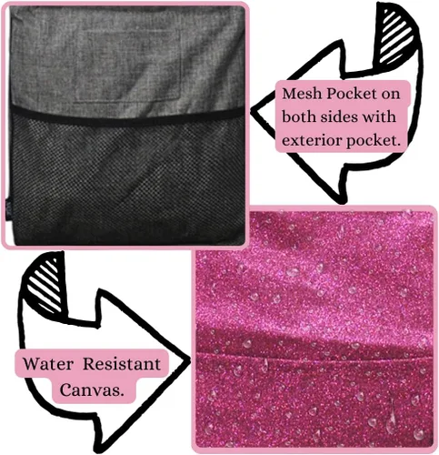 Miniatura 472 de NGIL Bolsa de comestibles reutilizable extra grande plegable de gran tamaño para comestibles, almacenamiento, picnic, playa, Estampado