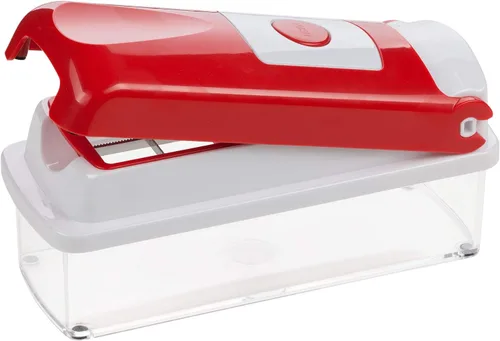 Miniatura 3 de Genius Cortador de verduras y frutas, plástico, rojo, 8.7 x 3.9 x 3.2 in
