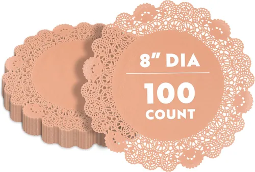Miniatura 31 de Restaurantware Pastry Tek Blondas de Encaje de 4 x 4 Pulgadas 100 Vajilla Decorativa - Blondas de Mesa Desechables Redondas de Papel Negro