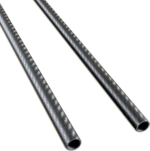 Miniatura 17 de 2 piezas Tubo de Fibra de Carbono 6 mm x 4 mm x 420 mm, 6 ~ 50 mm Disponible, 3 K rollo Envuelto Twill Mate Acabado.