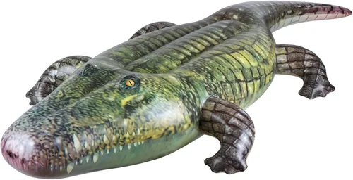 ILEISURELY Flotador Inflable Gigante de Cocodrilo para Piscina, Globos de Juguete de Piscina con Temática de Animales de 84 Pulgadas para