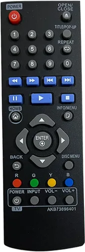AKB73896401 - Control remoto de repuesto compatible con reproductor de discos Blu-ray LG BP135 BP145 BP155 BP175 BP255 BP300 BP335W BP340 BP350