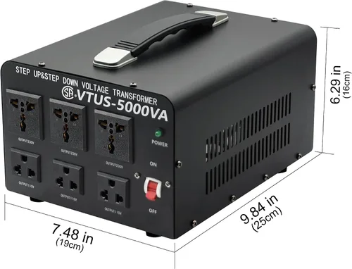 Miniatura 6 de Cantonape Convertidor de transformador de voltaje de 800 vatios de aumento y bajada de 110-120 voltios a 220-240 voltios y de 220-240 voltios a