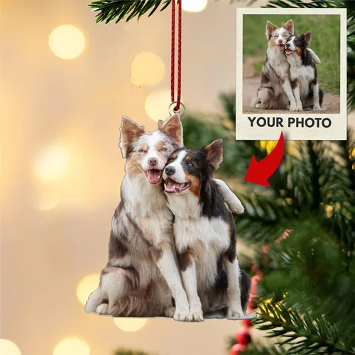 Miniatura 7 de Adorno fotográfico personalizado, adornos de Navidad personalizados, impresión de doble cara, acrílico 2D, 3.5 pulgadas, 4.25 pulgadas o 5.25