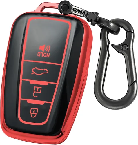 Miniatura 7 de Kirsnda Funda para llavero compatible con Toyota Camry RAV4 Highlander Avalon C-HR, Prius, Corolla, ect Accesorios para llaves remotas inteligentes