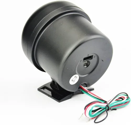 Miniatura 6 de Universal 3.75 "12V blanco LED retroiluminado tacómetro medidor con luz roja de cambio para coche de gasolina auto, 0-8000 RPM