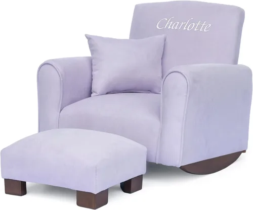 Miniatura 25 de Sillón personalizado para niños pequeños, mecedora tapizada con personalización, silla para niños pequeños con nombre personalizado, cómodo sillón