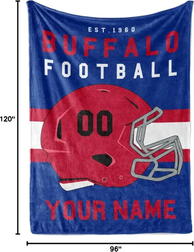 Miniatura 207 de Manta personalizada para fanáticos del fútbol americano – Se envía al día siguiente – Hecha en Estados Unidos – Manta de vellón personalizada