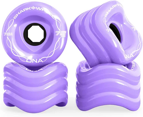 Miniatura 23 de Ruedas Shark Wheel de 72 mm para longboard de crucero, fórmula DNA, juego de 4 ruedas