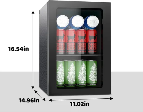 Miniatura 3 de Mini Refrigerador de 24 Latas - Refrigerador de Bebidas de 0.9 Pies Cúbicos con Puerta Reversible para Refrescos, Vino, Cerveza, Control