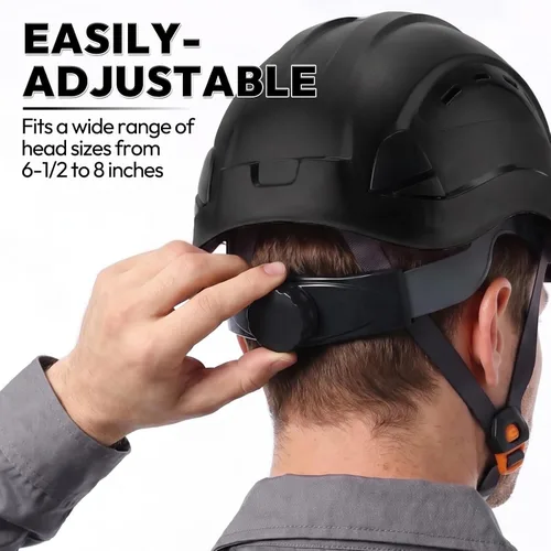 Miniatura 5 de Hard Hat, OSHA Approved Safety Helmet, Cascos De Construccion, Vented Hardhat, 6 Point Suspension Adjustable Ratchet,Construction Forestry Aborist