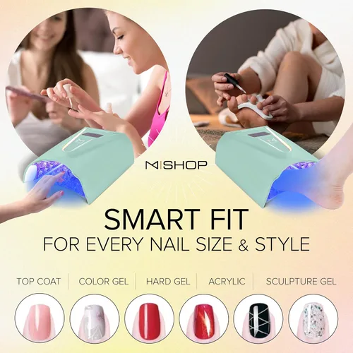 Miniatura 4 de M - Crystal Cure - Lámpara de uñas UV/LED de 128 W Curado rápido con 45 potentes LED de 365 nm+405nm Inalámbrica, recargable, sensor automático