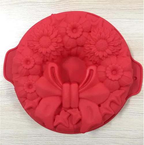 Miniatura 9 de FantasyDay Molde de silicona para tartas de flores de 11.5 pulgadas, para tartas de fiesta, postre, pastel, pan, tarta, tarta, flan y más #3