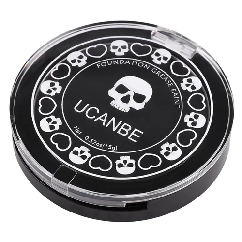 Miniatura 8 de UCANBE Base de maquillaje facial y corporal en crema negra, pintura de grasa profesional no tóxica, paleta de pintura facial para Halloween