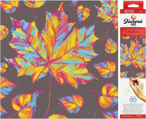 Miniatura 14 de DIAMOND ART BY LEISURE ARTS Kits de pintura de diamantes para adultos, abeja principiante de 8 x 8 pulgadas