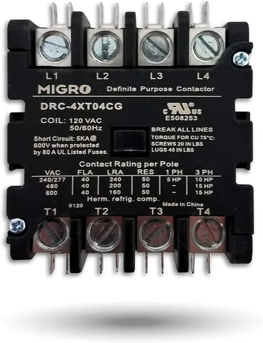 Miniatura 7 de Migro Contactor de CA resistente de 2 polos y 40 amperios que reemplaza prácticamente todos los modelos residenciales de 2 polos