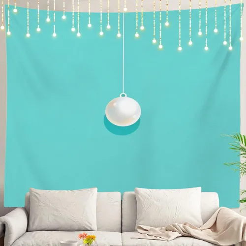 Miniatura 149 de Shrahala Tapiz de pared azul brillante, acuarela azul degradado para colgar en la pared, tapiz grande decorativo de fibra de poliéster, dobladillo