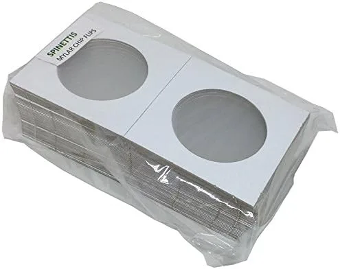 50 fichas de cartón Mylar de 2½" x 2½" para fichas de casino de coleccionista