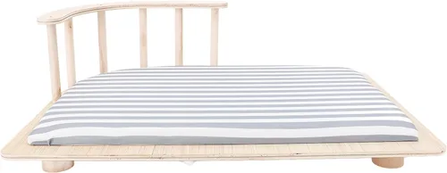 Miniatura 3 de Elevated Cat Bed Raised Cat Bed Wooden Hammock with Soft Warm Cushion & Fence for Small Dogs Cats Easy Assembly Cleaning (Striped Style)