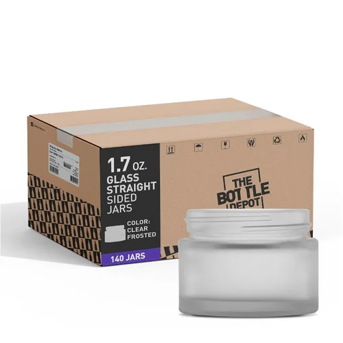 Miniatura 23 de The Bottle Depot - Tarro de vidrio de 4 oz (3.4 fl oz) - Ámbar transparente - 90 frascos - Cierres no incluidos - Acabado de cuello 58-400 - Tarros