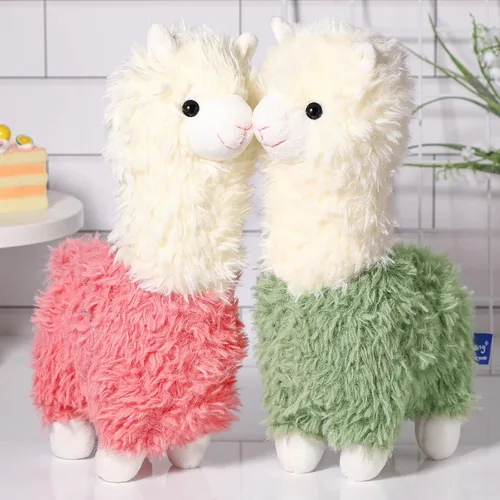 Chalyna Juego de 2 piezas de peluche de llama suave de 10 pulgadas, juego de juguetes de alpaca Kawaii para bebés, niñas y niños, regalo de fiesta