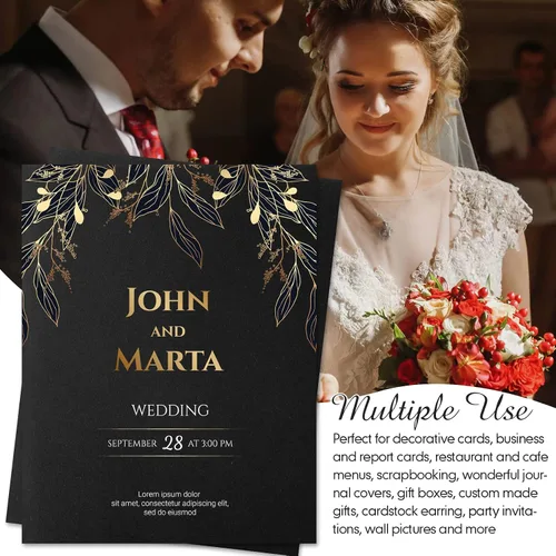 Miniatura 4 de Fainne 200 hojas de 8.5 x 11 pulgadas, cartulina, papel grueso, peso pesado, papel de impresora de cartas, 250 GSM, cubierta de 92 libras, texto