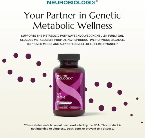 Miniatura 10 de Neurobiologix D-Chiro Inositol 500 MG, suplemento de inositol de alta potencia, equilibrio energético y hormonal para mujeres y hombres, apoya