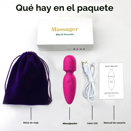 Miniatura 7 de Fuwyiy Mini herramientas de masajeador, pequeño masajeador de mano inalámbrico impermeable con 10 modos de vibración, masajeador personal de mano