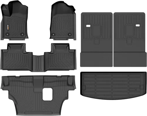 Miniatura 13 de Alfombrillas de TPE para Toyota Highlander 2014-2019 7 y 8 asientos, protección para todo tipo de clima, forros de piso de automóvil resistentes