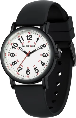 Miniatura 12 de GOLDEN HOUR - Reloj de enfermera impermeable para profesionales médicos, estudiantes, mujeres y hombres, esfera luminosa de fácil lectura, 24 horas
