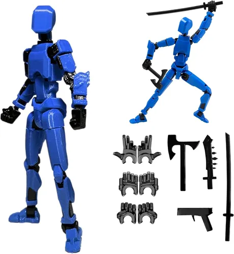 Miniatura 10 de Dumwick Juego de figuras de acción de Titan 13, figuras de acción de robot Titan 13 impresas en 3D multiarticuladas móviles, figuras de acción Nova