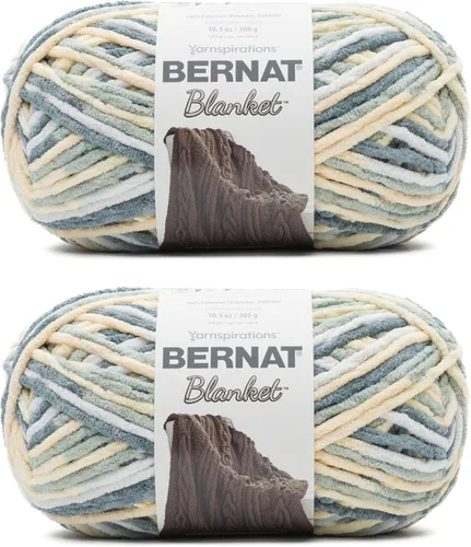 Miniatura 83 de Bernat - Estambre para mantas súper esponjoso acrílico, 2 paquetes de 300g/10.5 onzas, #6, chenilla gruesa de peso pesado para tejer y crochet
