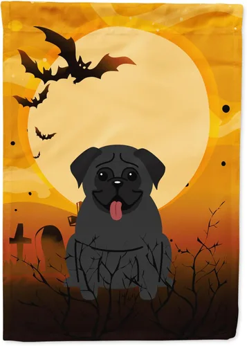 Miniatura 145 de Caroline's Treasures BB4307GF - Bandera de Halloween Airedale para jardín, bandera decorativa para patio exterior, obras de arte de patio, macizos