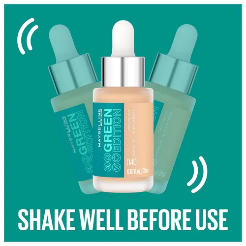 Miniatura 7 de Maybelline Green Edition Superdrop - Base de maquillaje de base de aceite tintado, base de cobertura natural ajustable formulada con aceite de 100