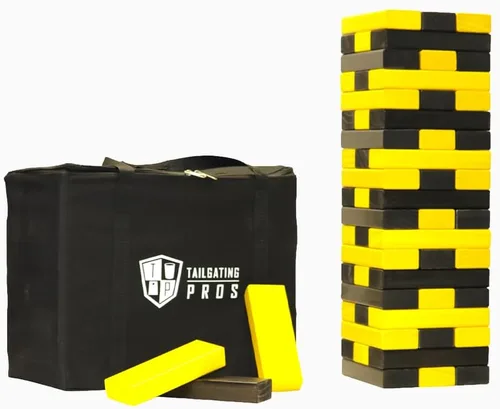 Miniatura 47 de Tailgating Pros Maderas Gigantes Premium que se Derrumban con Estuche de Transporte – ¡Elige los Colores de tu Equipo! Juego Gigante para Patio al