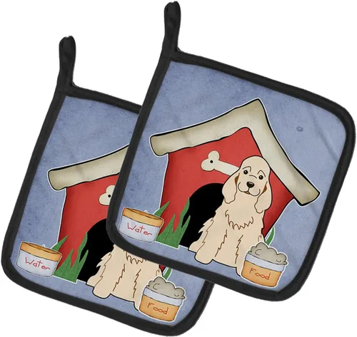 Miniatura 115 de Caroline's Treasures BB2894PTHD Dog House Collection Chow Chow Chow - Par de soportes para ollas, 7.5HX7.5W, multicolor 4-Azul