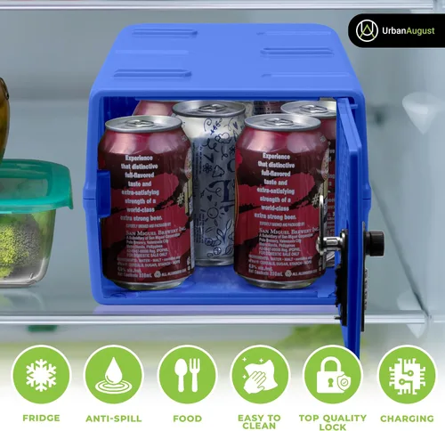 Miniatura 5 de Urban August Caja de seguridad con llave y combinación doble, caja con cerradura para uso diario, cerradura multiusos para seguridad en el hogar