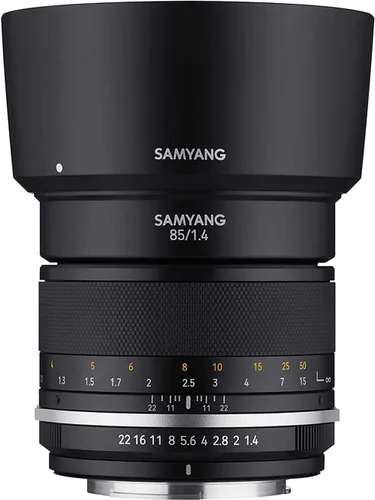 Miniatura 7 de Samyang Lente de teleobjetivo de alta velocidad sellada F1.4 MK2 de 3.346 in para Fuji X, marco completo, enfoque manual suave, Bokeh de 9