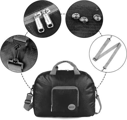 Miniatura 6 de WANDF - Bolsos de lona plegable en tamaños de 16 a 22 pulgadas y con volúmenes de entre 5.28 a 13.2 galones para viajar, llevar al gimnasio