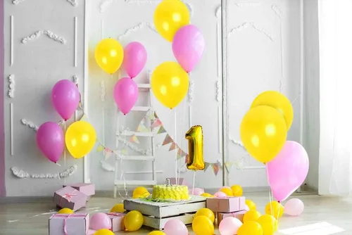 Miniatura 6 de Treasures - Globos metálicos de un solo color Amarillo claro