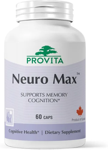 PROVITA Neuro Max | Suplemento de apoyo cognitivo | Apoyo vegano para el nervio y la memoria | Acetil L-carnitina, ginkgo biloba, melena de león y
