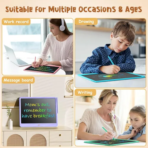 Miniatura 6 de Tableta de Escritura LCD para Niños, Kidopire Tablero de Garabatos de Pantalla Grande de 15 Pulgadas, Tablet de Dibujo y Escritura Colorida